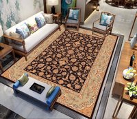 Tapis d'intérieur moderne super doux antidérapant fabriqué à la machine, respectueux de l'environnement, pour chambre à coucher, salle à manger, salon, usage domestique, polyester