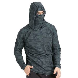 Лидер продаж, 100% камуфляжная сублимированная рыболовная толстовка с маской для лица, Солнцезащитная куртка с капюшоном - Product Image 1