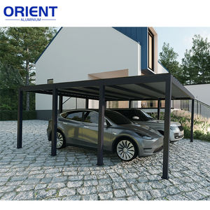 Abri de voiture en aluminium pour 2 véhicules - Auvent en polycarbonate, abri de voiture résistant aux intempéries pour usage résidentiel/commercial en extérieur - Product Image 2
