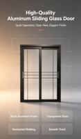 Slanke aluminium keukenschuifdeur met gehard glas, stille schuifdeur voor binnen, geschikt voor woningrenovatie