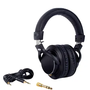 Professional studio monitoring recording over-ear headphones with noise cancelling feature suitable for mixing CDJ high quality