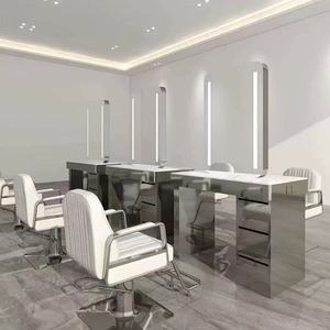 Ensemble de mobilier de salon haut de gamme, table simple ou double face avec armoire pour la coiffure, la manucure et le maquillage - Product Image 5