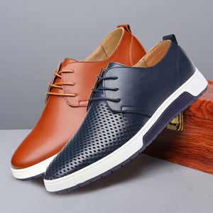 Zapatos Casuales de Primavera, Verano, Otoño e Invierno 2026, Talla Grande, con Cordones, Mocasines, Parte Superior de PU, Suela de Goma, Diseño Sólido, a la Moda - Product Image 1