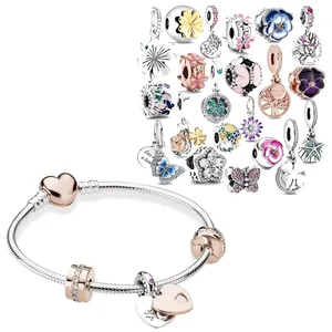 Logo personalizzato prodotti di vendita calda 2024 nuovo 925 argento Sterling Charms charm di lusso originale charm per la creazione di gioielli