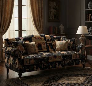 Tissu d'ameublement imprimé de luxe Jaipur Garden au mètre, textile d'ameublement floral vibrant pour canapés, coussins et rideaux - Product Image 6