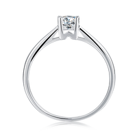 2025 nouvelle bague Moissanite cercle 0.5ct à la mode avec bagues de bijoux personnalisables S925 pour femmes mariages