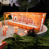 Stand de stand de vente au détail moderne ONI Kiosque de restauration rapide et de jus avec éclairage LED pour magasin et présentoir à vendre