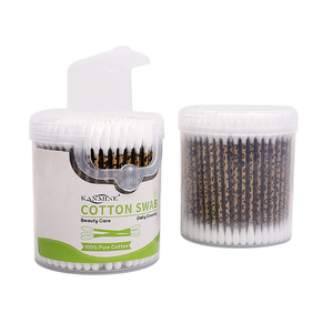 200 bâtonnets de coton en papier à motif léopard avec capuchon semi-ajustable, boîte ronde pour les personnes soucieuses de l'environnement - Product Image 6