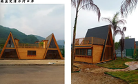 Maison triangulaire préfabriquée moderne, maison triangulaire à ossature unique, maisonnette écologique pour le camping et la vie en plein air