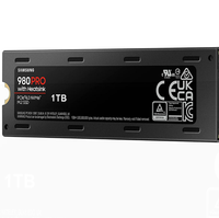 Original pour disque SSD NVMe PCIe 4.0 980 Pro MZ-V8P1T0CW 1 To avec dissipateur thermique