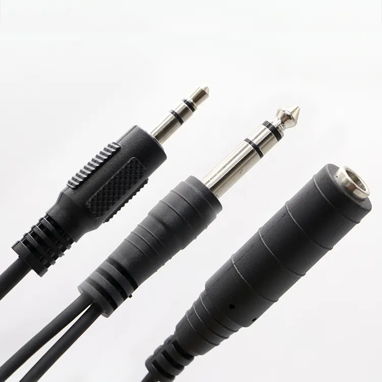 Custom Male To Female TRS TS 1/4 inch 6.35mm To 3.5mm Audio Stereo Jack Cable