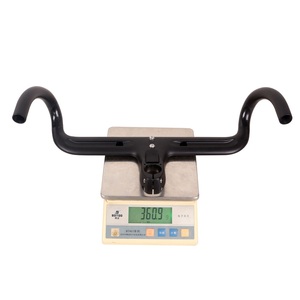 Aero gravilla-<span class=keywords><strong>Manillar</strong></span> <span class=keywords><strong>integrado</strong></span> para bicicleta, T1000 <span class=keywords><strong>manillar</strong></span> de fibra de carbono, tamaño 28,6/31,8/430/450mm, diámetro de 470mm/490mm, HB047 - Product Image 6