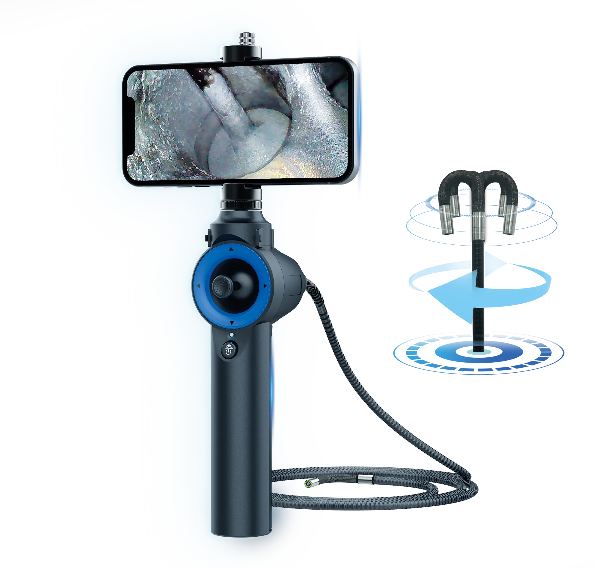 360degree Cheap oscilloscop borescope for Android IOS inspection camera pipe1080P 6mm industrial endoscope automotive videoscope