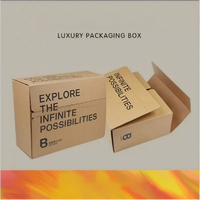Boîte d'expédition en carton ondulé auto-élevable recyclable sur mesure, facile à ouvrir, avec revêtement UV pour les petites entreprises et les commandes personnalisées