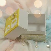 Boîte à dents de lait jaune pour bébé, boîte de rangement durable, légère, portable, personnalisable, conteneur de souvenirs pour enfants