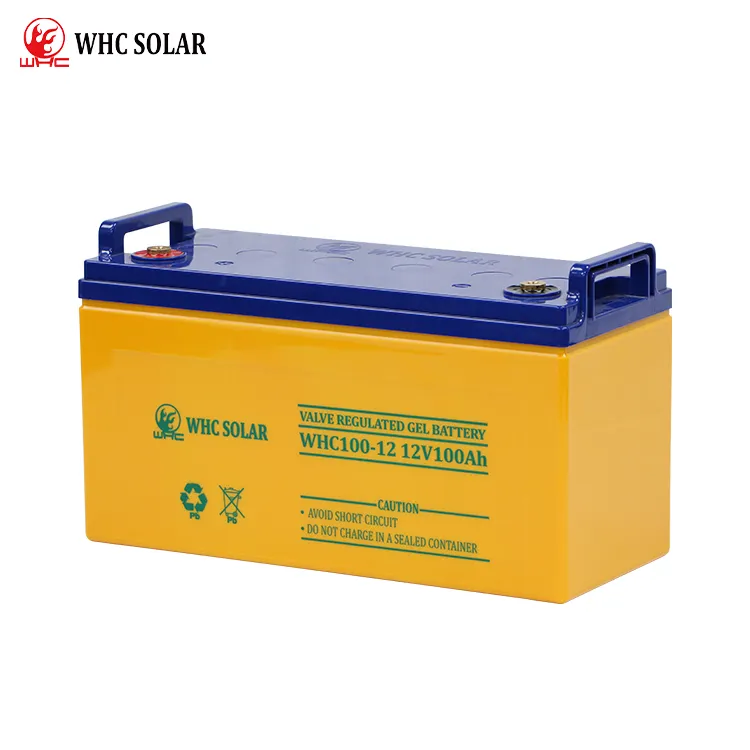 WHC SOLAR Hot Selling Gel Battery 12V 100ah 200ah agm solar deep cycle lead acid batteries gel battery 12v