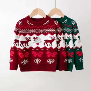 Suéter y Chaleco de Punto Navideños Personalizados Unisex 100% Algodón con Lindos Estampados para Niños y Niñas para las Temporadas de Invierno, Otoño y Primavera - Product Image 1