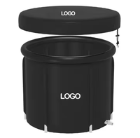 Grande baignoire de glace gonflable pliable Spa chaud et froid en PVC portable pour l'extérieur Récupération moderne Bain de glace Thérapie par plongée froide