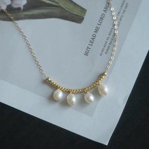 Nuevo Collar de Perlas de Agua Dulce Naturales Ligeras con Baño de Oro de 14K, con Borla y Movimiento de Campanilla Pequeña, Cadena para Clavícula - Product Image 2