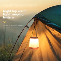 Mini tente lumineuse de camping de conception moderne veilleuse chaude non éblouissante pour la lampe de table de chevet en plastique de coupe d'ongles de bébé