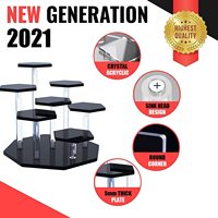 Présentoir acrylique détachable de comptoir hexagonal, élévateur pour spectacle de jouets et poupées, offre spéciale,