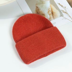 Di alta qualità Skullies invernali caldi da <span class=keywords><strong>uomo</strong></span> cappellino lavorato a maglia cappello soffice con pelliccia di Angora a coste in maglia con cuffia cappello per donna <span class=keywords><strong>uomo</strong></span> - Product Image 4