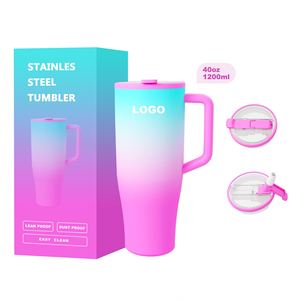 Wholesale OEM 40oz 304 Stainless Steel Folding Car Thermos <b>Cup</b> Vacuum Insulation Anti-Fall <b>Large</b> Capacity Women Outdoor Party - Product Image 1