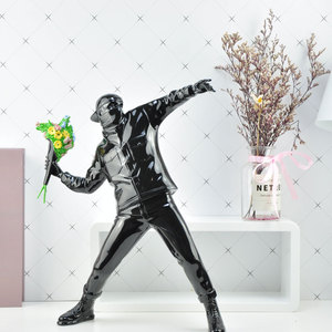 Sculpture d'animal nordique <span class=keywords><strong>Banksy</strong></span>, figurine artistique en résine, personnalisable, décoration d'intérieur, motif animal - Product Image 2