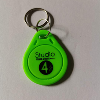 Vente en gros de porte-clés personnalisés 13.56Mhz étanches ABS PVC RFID Mini étiquette électronique puce NFC étiquette de puce NFC pour billets cartes étiquettes