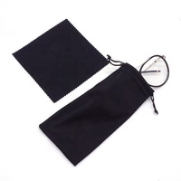 Sacs à lunettes personnalisés en microfibre avec logo imprimé, pochettes à lunettes de soleil souples à cordon, vente en gros