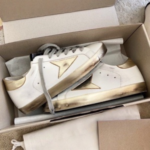 New Style Large Size 46 Designer Men's Genuine <b>Leather</b> Sports Shoes with Lace Golden Old Famous Star <b>Sneakers</b> for Women for Wint - Product Image 3