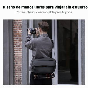 Bolsa para Cámara Sling Personalizada 15L Impermeable, Bandolera para <span class=keywords><strong>Reflex</strong></span> con Objetivo 70-200mm y Portátil de 13 Pulgadas - Product Image 4
