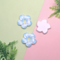 100 pezzi nuovi graziosi cabochon in resina a fondo piatto con fiori Color gelatina