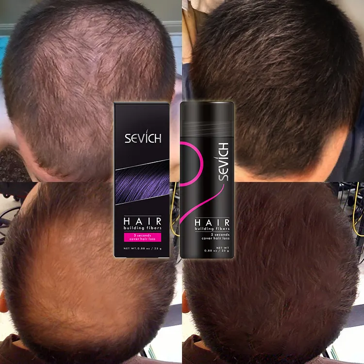 Saç dökülmesi için Oem profesyonel erkekler şekillendirici sentetik elyaf saç özel etiket Keratin saç bina lifleri