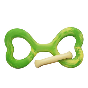 Yite Pet Figure Eight Ring Rubber Nylon Dog Toy <b>Bite</b> Resistant Medium Large Dogs Outdoor Tug Of War Interactive Chew Toy - Product Image 5