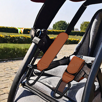 Expédition rapide en cuir poussette crochets voyage Shopping Buggy poussette Clips bébé chariot crochet