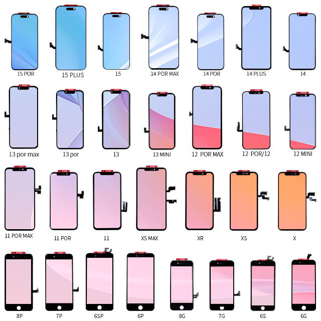 DEJI Wholesale Mobile Phone Lcd Display Screen Digitizer for Iphone X Xr Xs 11 12 13 14 15 16 Pro Max Replacement