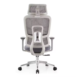 Nouvelle chaise de bureau ergonomique de direction moderne avec dossier haut en tissu maillé pivotant - Product Image 4