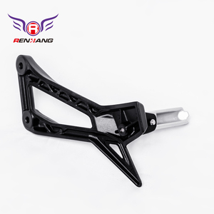 Repose-pieds de moto <span class=keywords><strong>Renhang</strong></span> Original Factory ADC12 en fonte moulée sous pression, noir mat + argent, pour système de carrosserie Italika 300/Vento Nitrox - Product Image 4