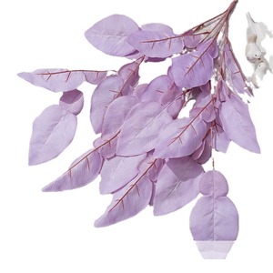 Fleurs artificielles en soie Yixuan à feuillage violet pour décoration de mariage, accessoires d'extérieur, décoration intérieure, écologiques, moulage par injection - Product Image 5