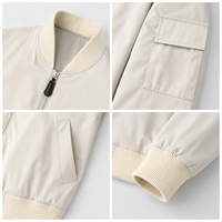 Veste coupe-vent personnalisée grande taille, veste de survêtement unie à fermeture éclair, veste oversize courte et carrée, veste de sport, veste universitaire, veste bomber pour homme