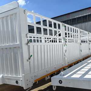 Semirremolque de Acero de 3 Ejes para Carga Pesada, Capacidad de 5-10 Toneladas, con Barandas Laterales para Transporte de Mercancías, 9.5x2.5x3.5m - Product Image 1