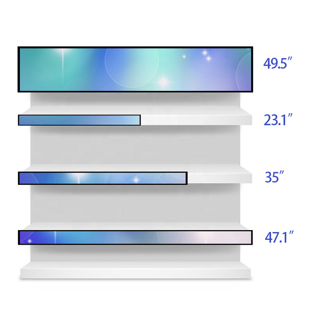 Stretched Bar Type LCD Display Ultra Wide Stretched Screen Android Windows Digital Signage for Retail and Transit