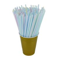 Pailles en plastique jetables FULING Ram Pro, pailles à boire rayées multicolores, sans BPA, pailles fantaisie
