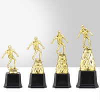 Trophées de football pour les compétitions scolaires, récompenses pour les étudiants, petites statuettes dorées, trophées de football en résine