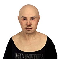 Masque en silicone pleine tête ultra-réaliste à texture de peau humaine chauve personnalisé pour jeux de rôle et accessoire de maquillage