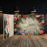 Stand d'exposition modulaire en aluminium 10x20 pieds avec toile tendue, boîte lumineuse publicitaire portable, toile de fond rétroéclairée pour salon professionnel