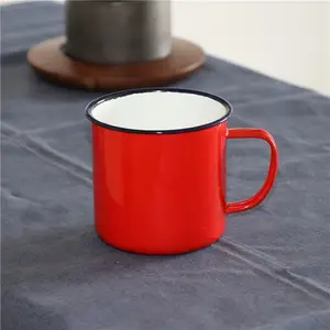 Personalizado respetuoso del medio ambiente color Super gran capacidad se puede personalizar patrón texto esmalte taza de viaje portátil café leche taza de agua