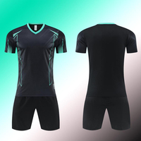 Maillot de football personnalisé en gros, respirant, à manches courtes, uniforme de football, logo personnalisé, kit de football d'équipe pour entraînement et matchs d'adultes