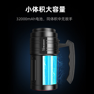 Shenhuo L1 S High Power <b>Led</b> Handheld Searchlight 32000Mmah Rechargeable With Digital Display And Tail <b>Light</b> - Product Image 4